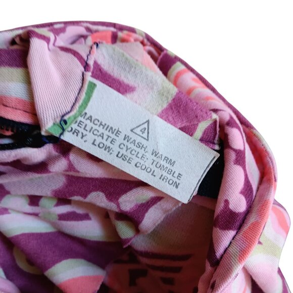 Medium  Vintage 1970s Womens Psychadelic Top Pink/Purple Zipback Mod Go-Go Hippy - Picture 7 of 7